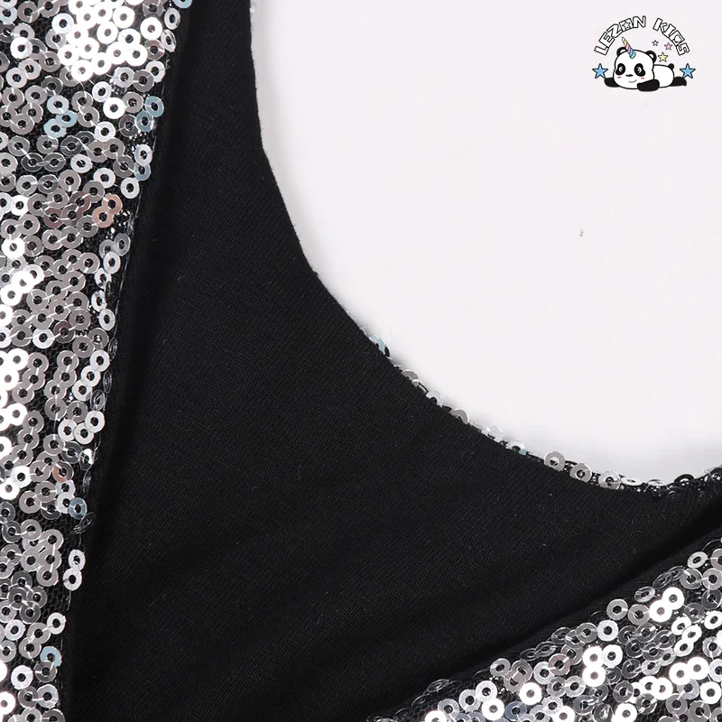 LEZONKIDS - High Quality Custom Latest Design Colorful Sparkle Children Clothing Princess Dress for Girls